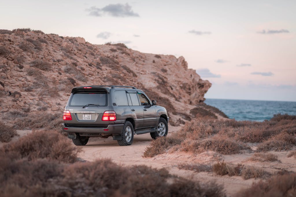 Toyota Land Cruiser on a Seaside Cliff