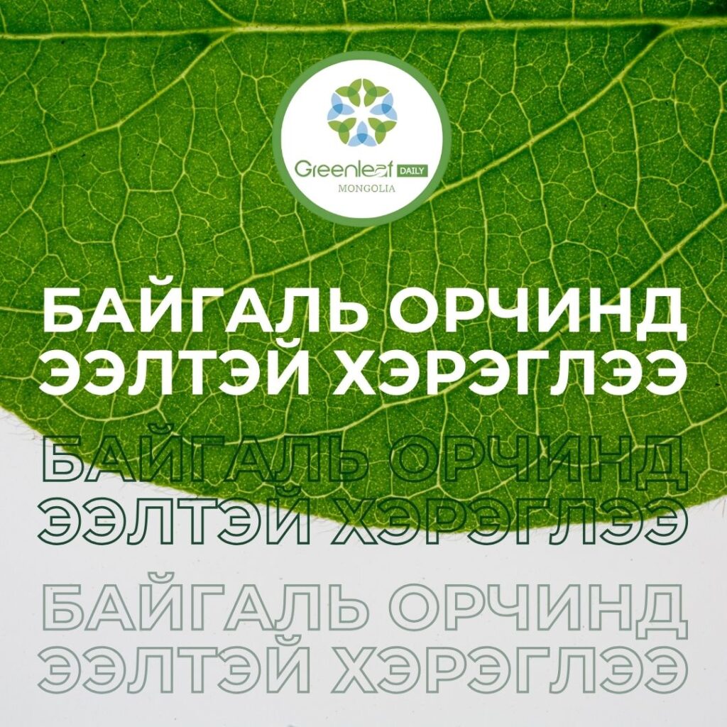 Байгаль орчинд ээлтэй хэрэглээ