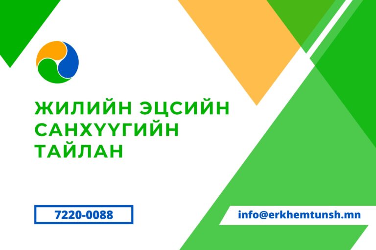 Жилийн эцсийн санхүүгийн тайлан