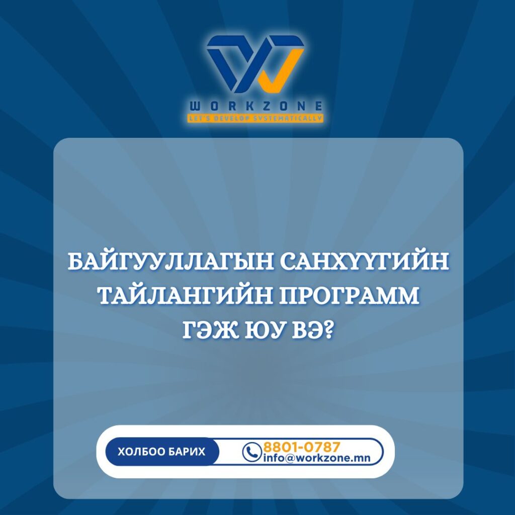 санхүүгийн тайлангийн программ