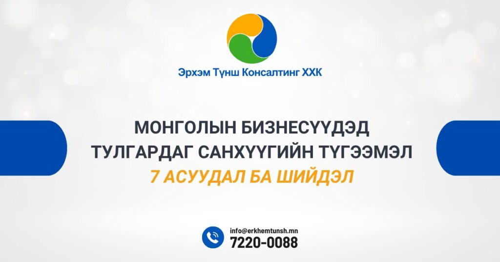 санхүүгийн түгээмэл 7 асуудал