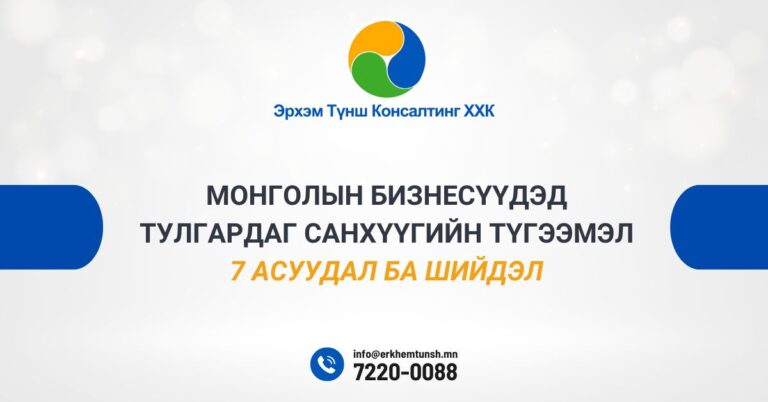 санхүүгийн түгээмэл 7 асуудал