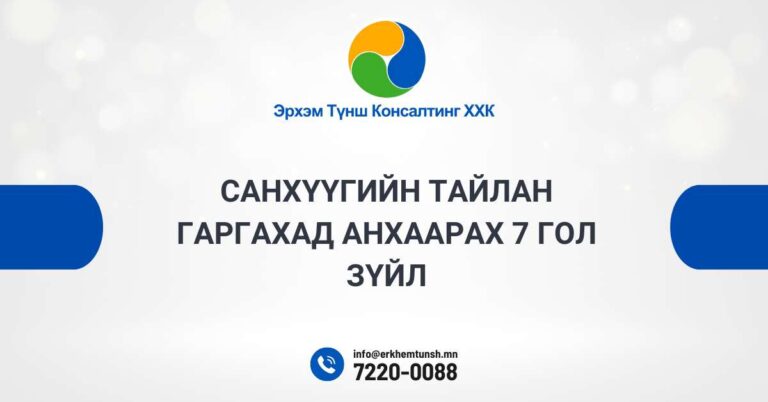 санхүүгийн тайлан