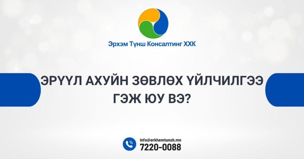 Эрүүл ахуйн зөвлөх үйлчилгээ гэж юу вэ?